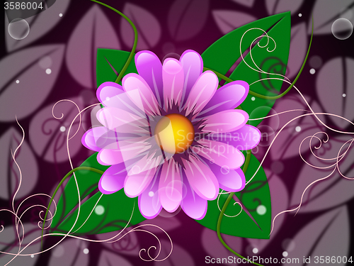 Image of Floral Background Indicates Template Florist And Petal