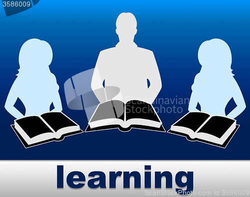 Image of Learning Books Shows School Training And Fiction