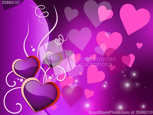Image of Background Hearts Represents Valentines Day And Backdrop