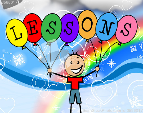 Image of Lessons Balloons Represents Learning College And Train