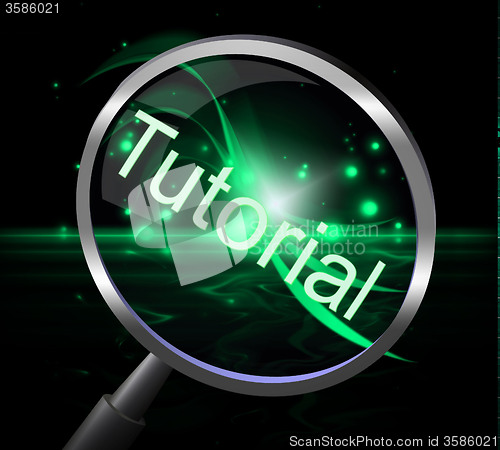 Image of Tutorial Magnifier Indicates Educated Research And Education