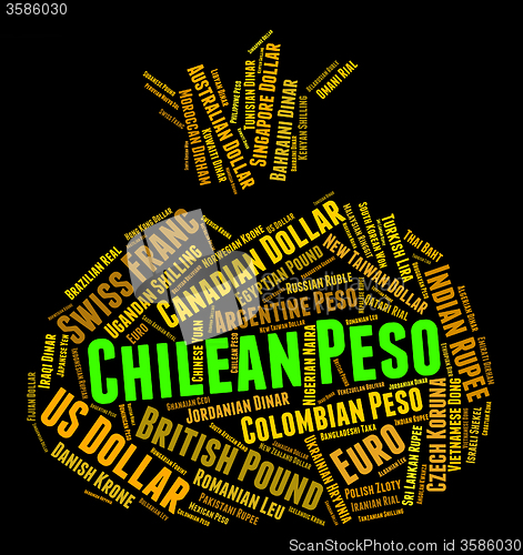 Image of Chilean Peso Means Currency Exchange And Coinage