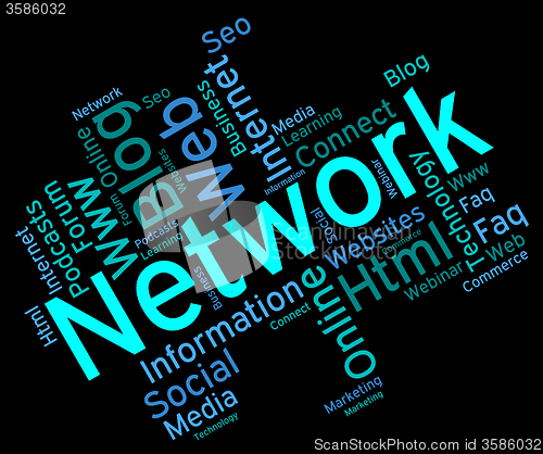 Image of Network Word Shows Global Communications And Connection