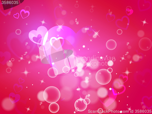 Image of Hearts Background Means Shiny Hearts Wallpaper Or Romanticism\r
