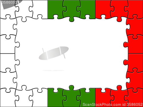 Image of Bulgaria Jigsaw Means Blank Space And Bulgarian