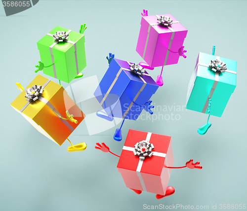 Image of Celebration Giftboxes Represents Celebrations Giving And Joy