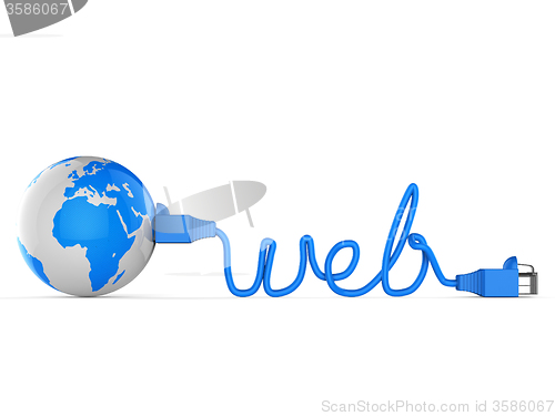 Image of Worldwide Web Represents Globe Searching And Net