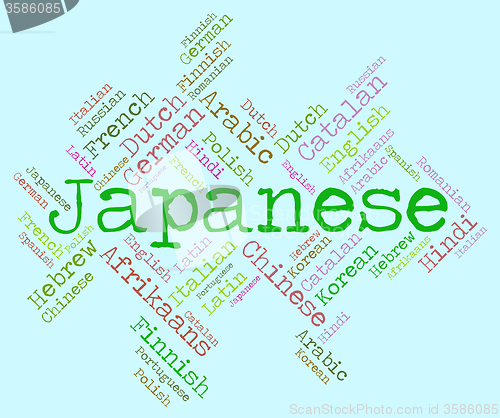Image of Japanese Language Means Translator Cjapan And Translate