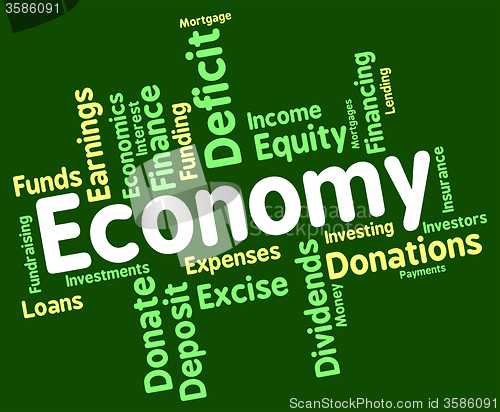 Image of Economy Word Represents Economizing Text And Economies