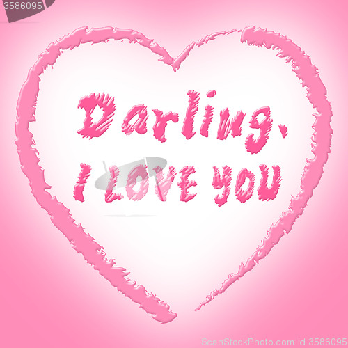 Image of I Love You Represents Darling Passion And Devotion