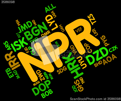 Image of Npr Currency Indicates Nepalese Rupees And Broker