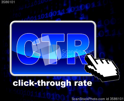 Image of Click Through Rate Shows World Wide Web And Analytics