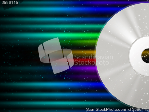 Image of CD Background Means Rainbow Beams And Music \r