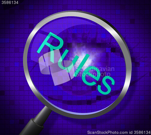 Image of Rules Magnifier Means Searching Guideline And Protocol