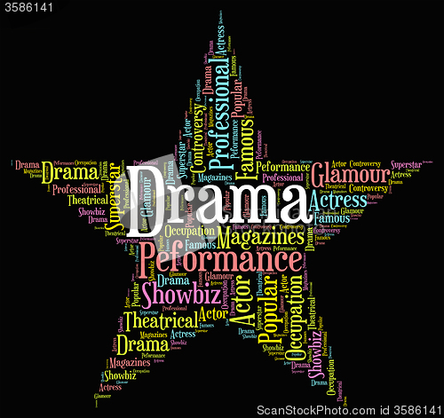 Image of Drama Star Represents Stage Theaters And Melodramas