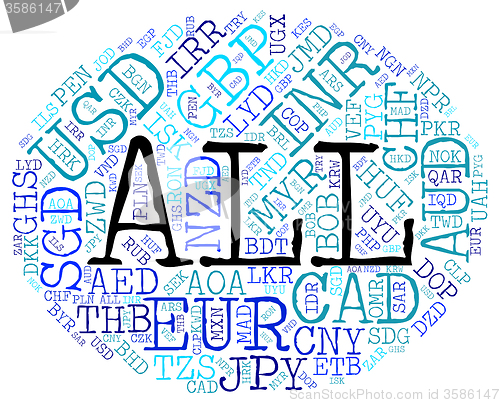 Image of All Currency Means Foreign Exchange And Banknotes