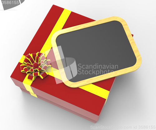 Image of Gift Tag Indicates Blank Space And Copy-Space