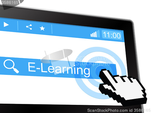 Image of E Learning Indicates World Wide Web And College