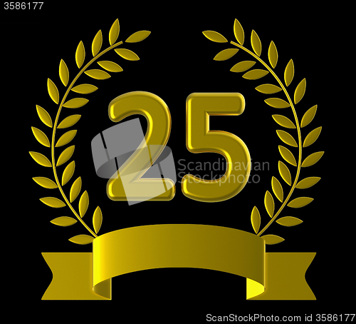 Image of Twenty Five Shows Happy Anniversary And Anniversaries