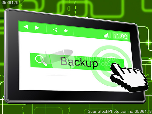 Image of Backup Online Shows World Wide Web And Archives