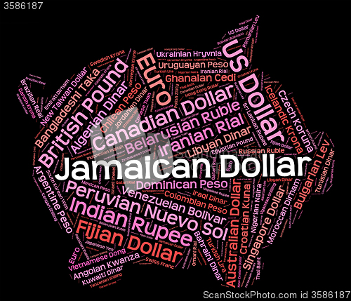 Image of Jamaican Dollar Shows Foreign Exchange And Coinage