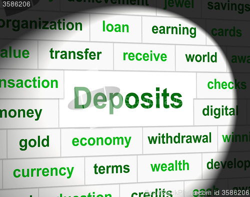 Image of Deposit Deposits Represents Part Payment And Business