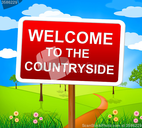 Image of Countryside Welcome Means Greetings Landscape And Greeting