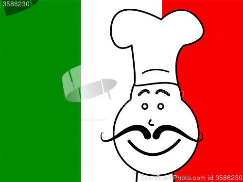 Image of Italy Chef Represents Cooking In Kitchen And Chefs