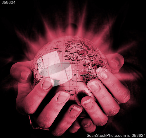 Image of Globe in a girl's hands