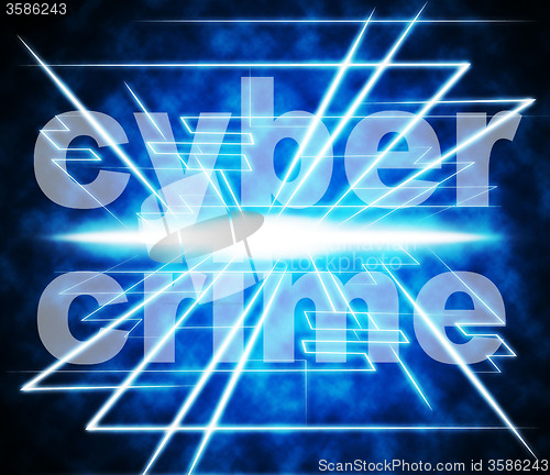 Image of Cyber Crime Indicates World Wide Web And Felony