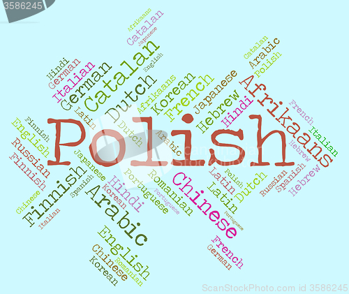 Image of Polish Language Shows Vocabulary Word And Lingo