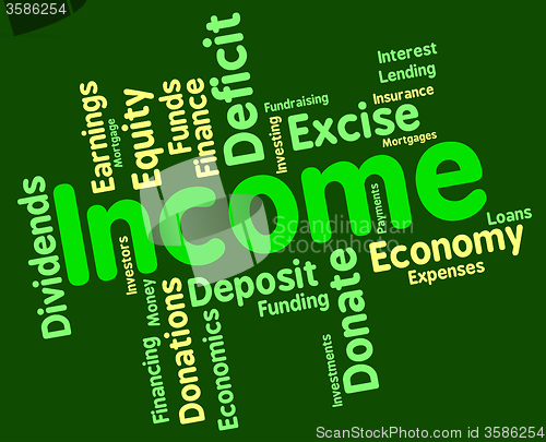 Image of Income Word Means Text Salary And Revenues