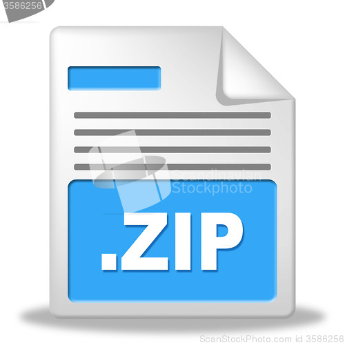 Image of Zip File Represents Fact Organize And Files