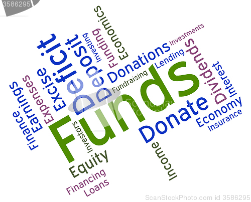 Image of Funds Word Represents Shares Text And Financial