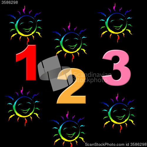 Image of Counting Kids Represents One Two Three And Counter