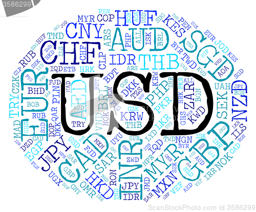 Image of Usd Currency Indicates United States Dollar And American