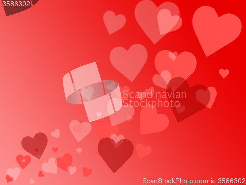 Image of Hearts Background Means Valentines Day And Affection