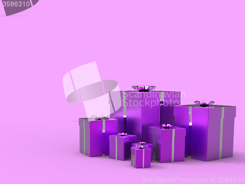 Image of Copyspace Birthday Indicates Gift Box And Blank