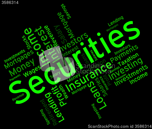 Image of Securities Word Shows In Debt And Bond