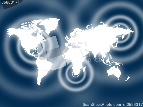 Image of Background Blue Represents World Backgrounds And Globalisation