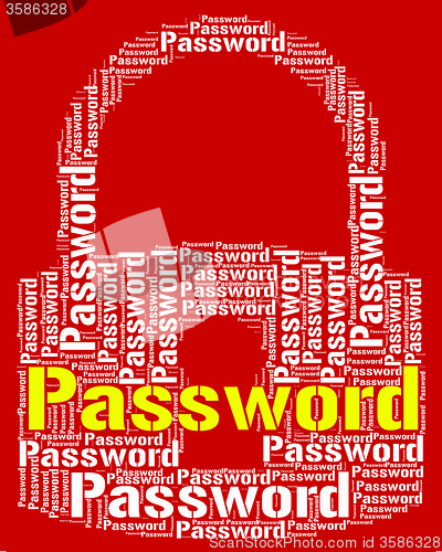 Image of Password Lock Means Log Ins And Access
