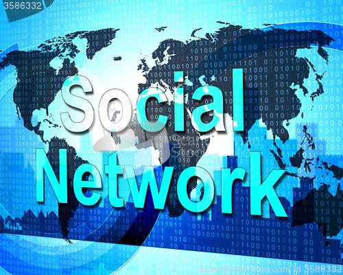 Image of Social Network Means Connecting People And Forums