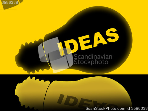 Image of Ideas Lightbulb Indicates Bright Conception And Innovations