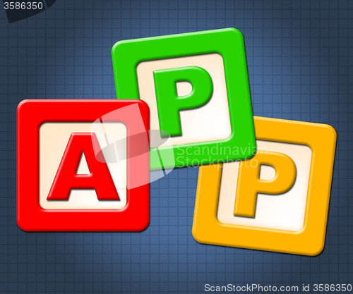 Image of App Kids Blocks Indicates Application Software And Online