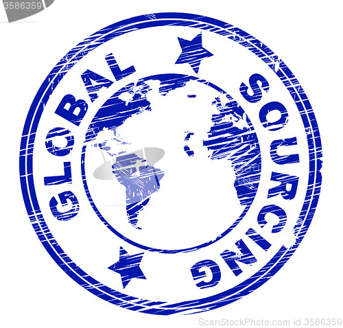 Image of Global Sourcing Indicates Worldwide World And Globalise