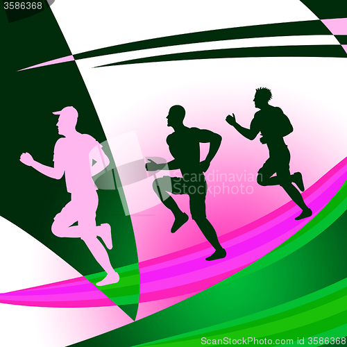 Image of Jogging Exercise Shows Get Fit And Race