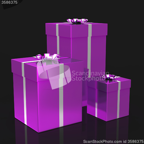 Image of Giftboxes Celebration Represents Party Parties And Package