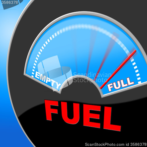 Image of Fuel Full Shows Energy Gauge And Power