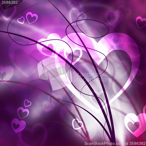 Image of Background Heart Means Valentines Day And Backdrop