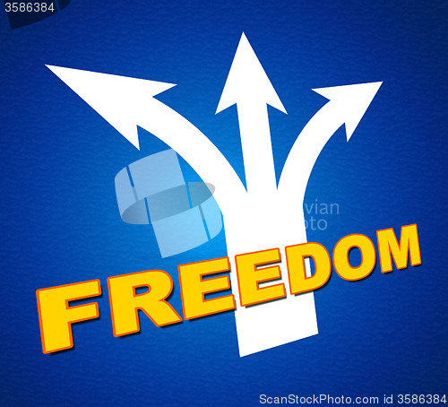 Image of Freedom Arrows Indicates Break Out And Escape